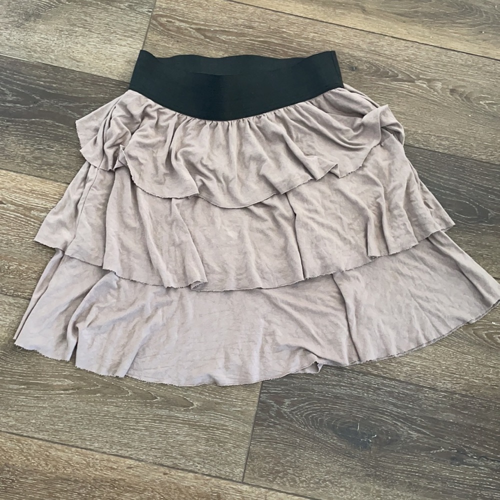 Tan Ruffle Skirt